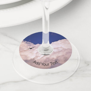 Military Transport Aeroplane by Shirley Taylor Wine Glass Tag