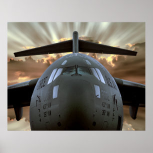 MILITARY TRANSPORT GLOBEMASTER C-17 POSTER
