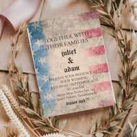 Military uniform air force wedding invitation