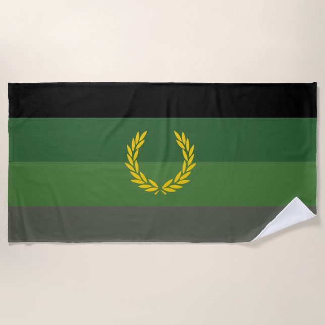 Military Uniform Pride Flag Beach Towel (Front)
