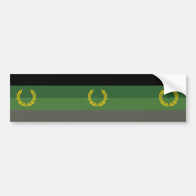 Military Uniform Pride Flag Bumper Sticker (Front)