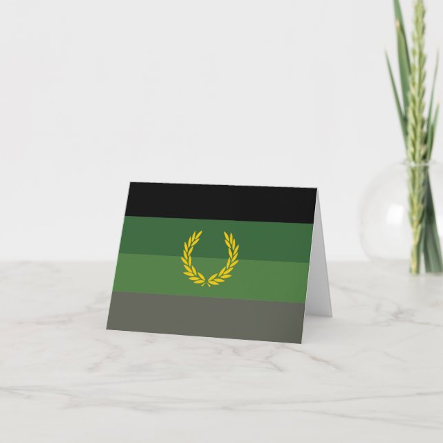 Military Uniform Pride Flag Card (Front)