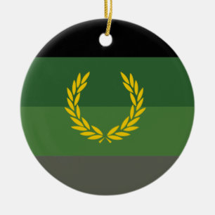 Military Uniform Pride Flag Ceramic Tree Decoration