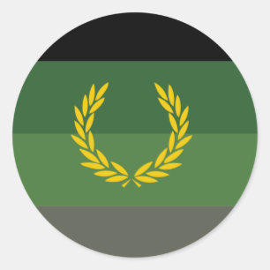 Military Uniform Pride Flag Classic Round Sticker