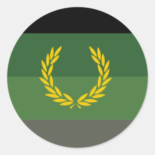 Military Uniform Pride Flag Classic Round Sticker
