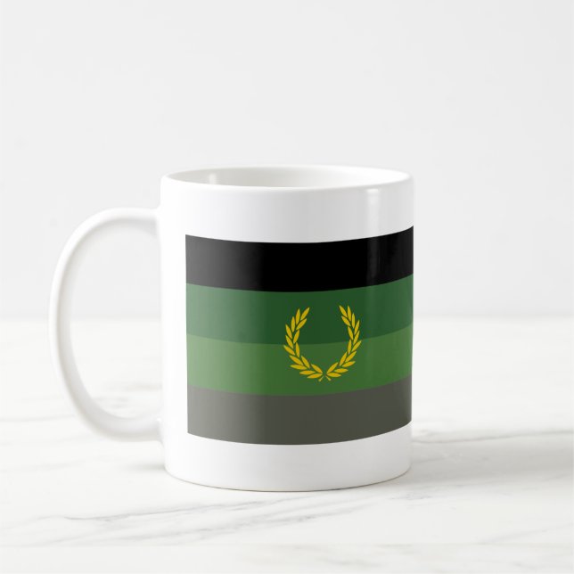 Military Uniform Pride Flag Coffee Mug (Left)