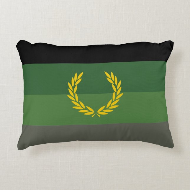 Military Uniform Pride Flag Decorative Cushion (Front)