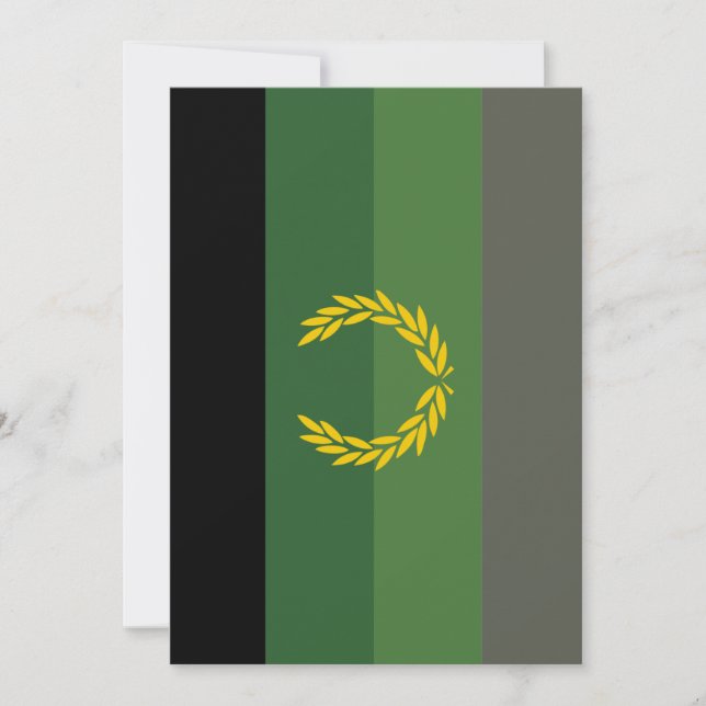 Military Uniform Pride Flag Holiday Card (Front)