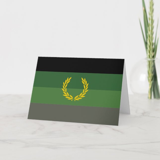 Military Uniform Pride Flag Holiday Card (Front)