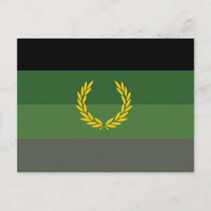 Military Uniform Pride Flag Postcard