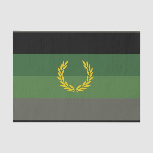 Military Uniform Pride Flag Tissue Paper (Front)
