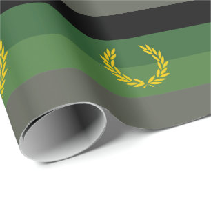 Military Uniform Pride Flag Wrapping Paper