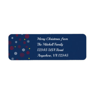 Military USA Christmas Snowflakes Blue