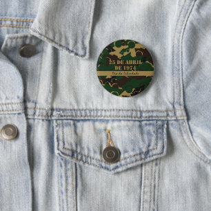 Military vehicle camouflage pattern 6 cm round badge