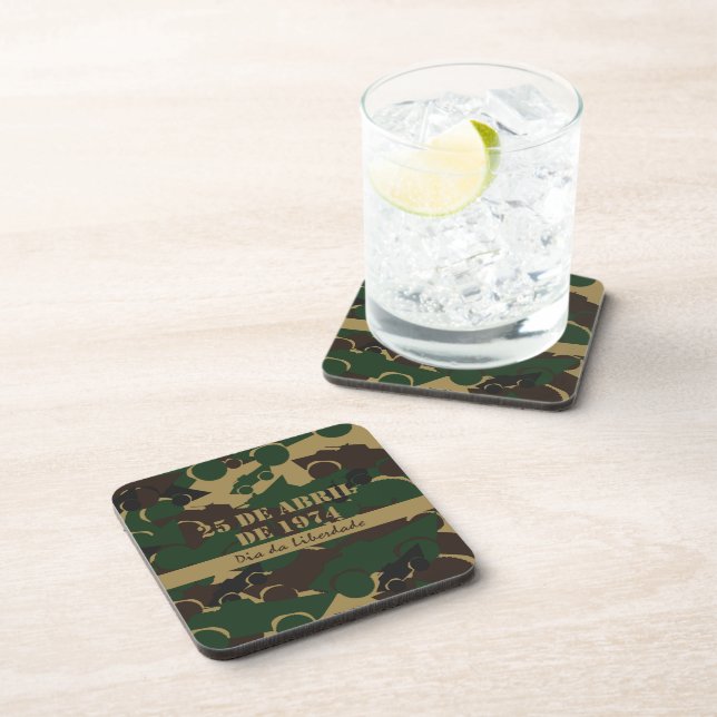 Military vehicle camouflage pattern coaster (Right Side)