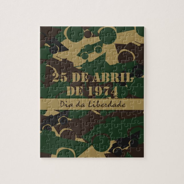 Military vehicle camouflage pattern jigsaw puzzle (Vertical)
