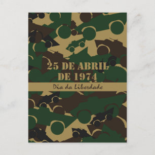 Military vehicle camouflage pattern postcard