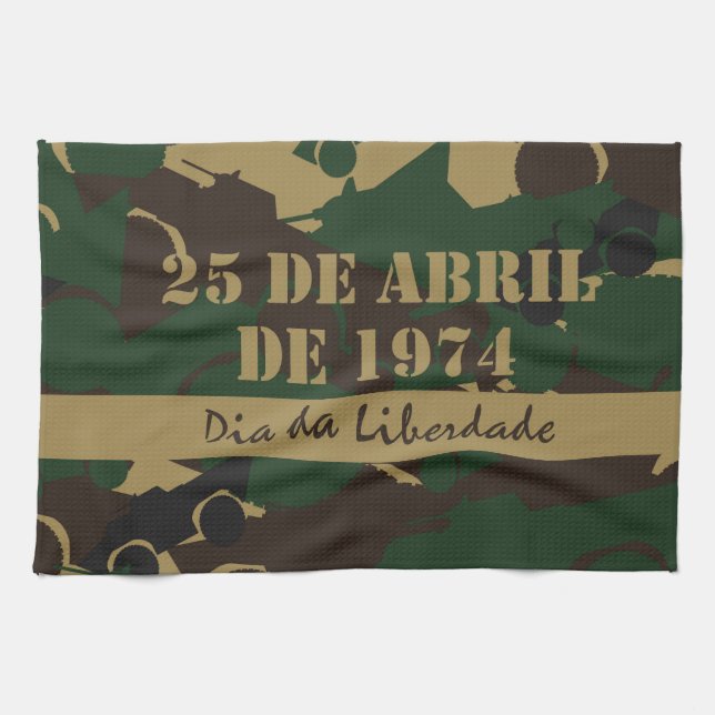 Military vehicle camouflage pattern tea towel (Horizontal)