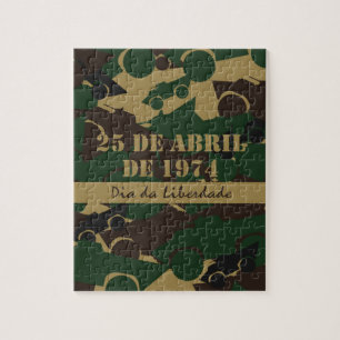 Military vehicle pattern for freedom day jigsaw puzzle