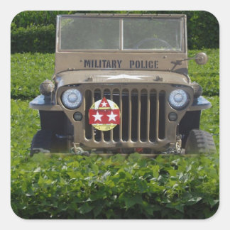 Military Vehicle Square Sticker