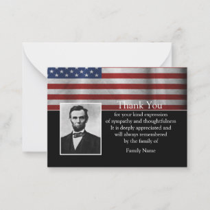 Military Veteran After Funeral Thank You Cards