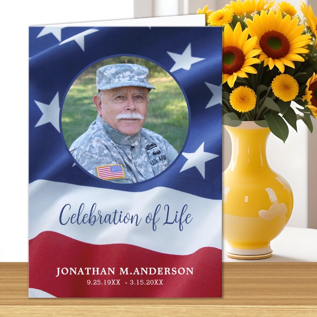 Military Veteran Celebration of Life Funeral  Programme (Creator Uploaded)