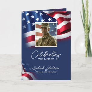 Military Veteran Celebration Of Life, USA flag Programme