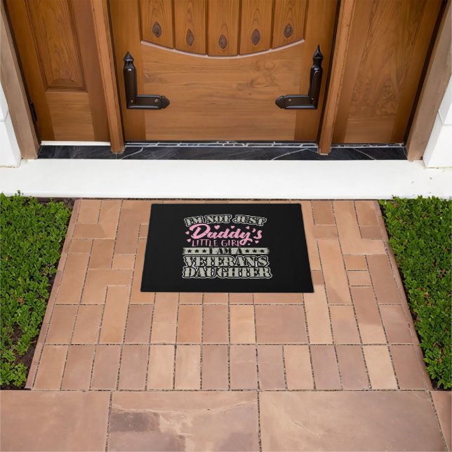 Military Veteran Daughter - Daddy's Little Girl Doormat (Outdoor)