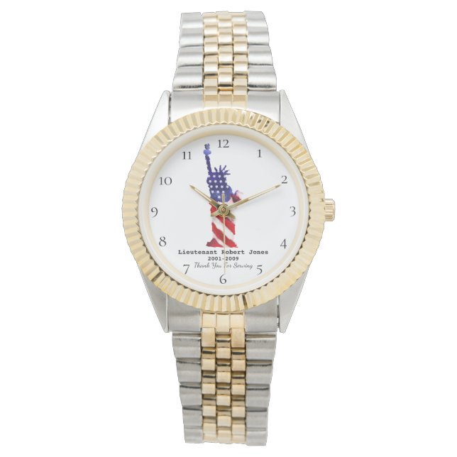 *~* Military Veteran Red White Blue Liberty Watch (Front)