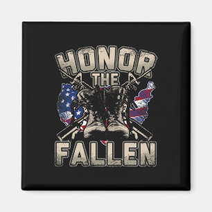 Military Veteran Soldier American Flag Trump Gift Magnet