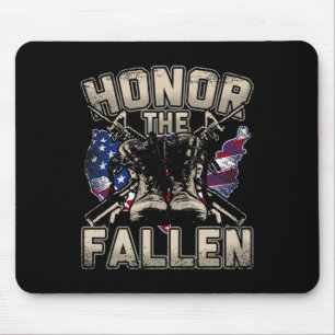Military Veteran Soldier American Flag Trump Gift Mouse Mat