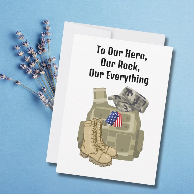 Military Veteran Soldier,USA,Husband Dad,Birthday  Holiday Card (Creator Uploaded)