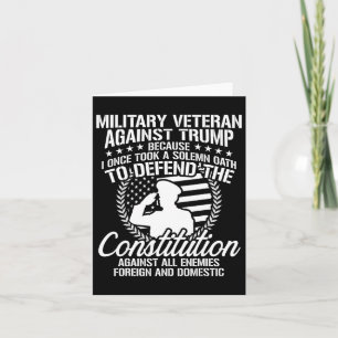 Military Veterans Against Trump 2020 Usa Election Card