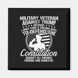 Military Veterans Against Trump 2020 Usa Election Magnet