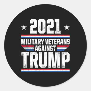 Military Veterans Against Trump Violate Usa Electi Classic Round Sticker