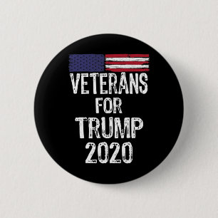 Military Veterans For Trump 2020 Election Anti Joe 6 Cm Round Badge