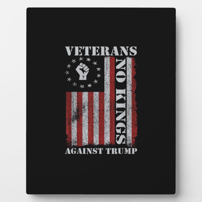 Military Veterans Protest Flag Patriotic Freedom Plaque (Front)