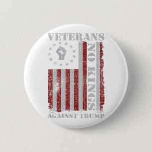 Military Veterans Protest Usa Flag No Kings Americ 6 Cm Round Badge