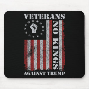 Military Veterans Protest Usa Flag No Kings Americ Mouse Mat