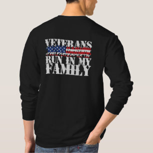 Military Veterans Run in My Family - Running T-Shirt