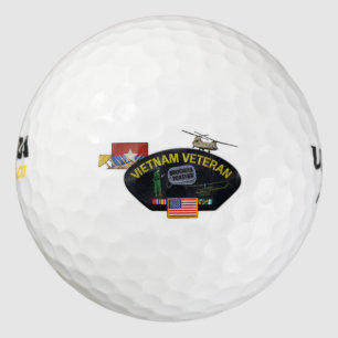 military vietnam nam war veterans vets patch golf balls