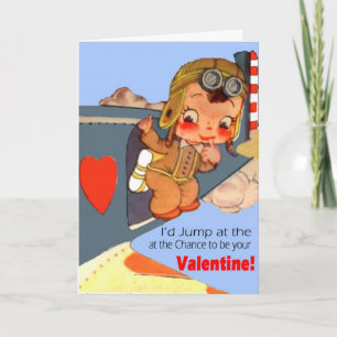 Military Vintage Airman Valentine Card