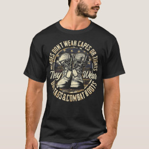 military war veterans army superhero  T-Shirt