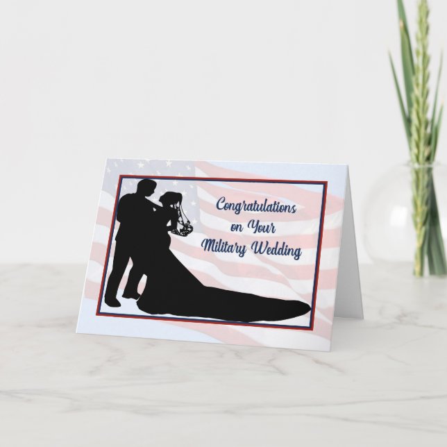 Military Wedding Congratulations Card (Front)
