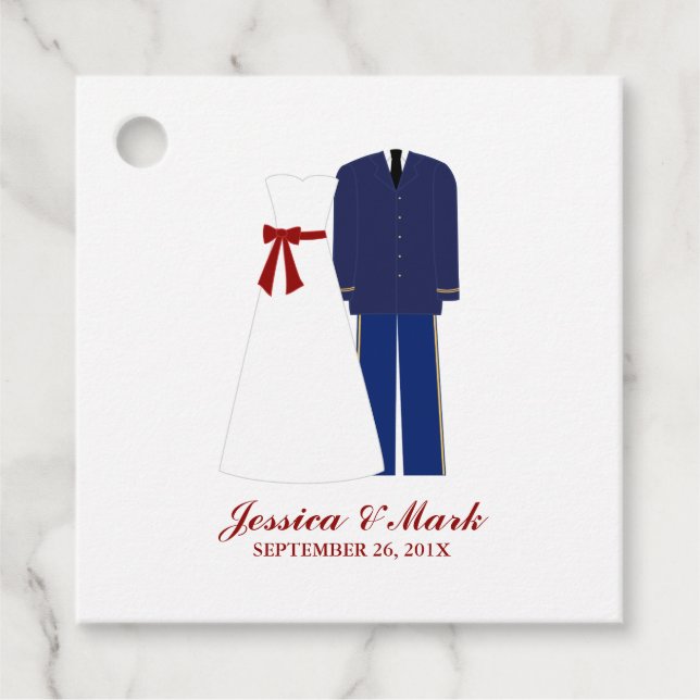 Military Wedding Favour Tags (Front)