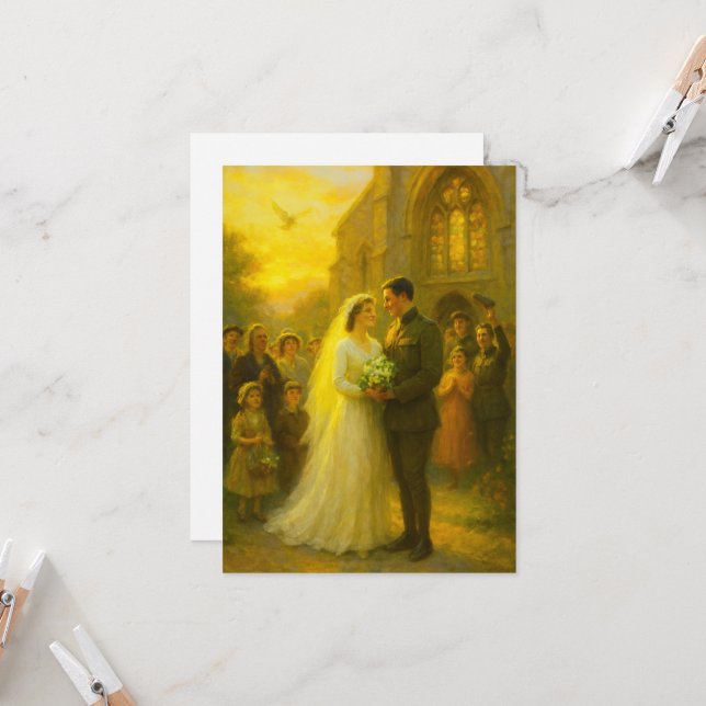 Military Wedding Invitation (Front/Back In Situ)