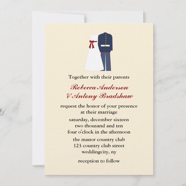 Military Wedding Invitations (Front)