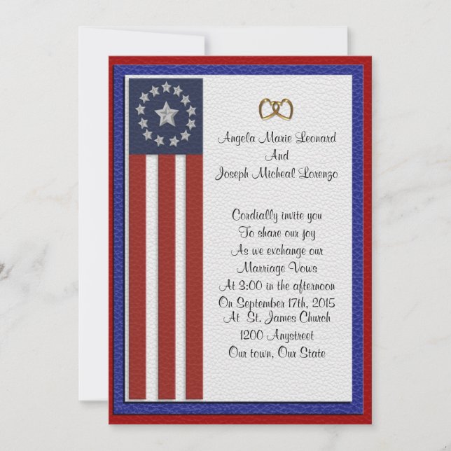 Military wedding Invitations formal (Front)
