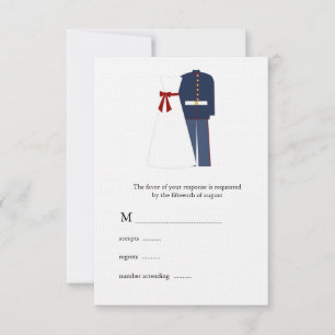 Military Wedding RSVP Cards