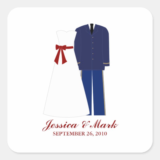 Military Wedding Stickers (Front)